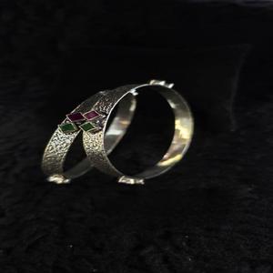 กำไลเงินประดับหินหยกแบบโบราณน้ำหนัก11.32กรัมเครื่องประดับความบริสุทธิ์ - Product Image 1