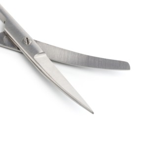 Manuelle Mikroton-Operations schere aus medizinischem Edelstahl 14,5 cm Scharfe/stumpfe, gebogene linke Hand für die plastische Chirurgie - Product Image 2