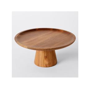Soporte grande de madera de bambú para tartas con acabado marrón, perfecto para eventos, hoteles y accesorios de boda, uso duradero - Product Image 2
