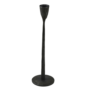 Porte-bougie conique en métal noir forgé à la main, support décoratif en fer forgé pour la maison et les cadeaux - Product Image 5
