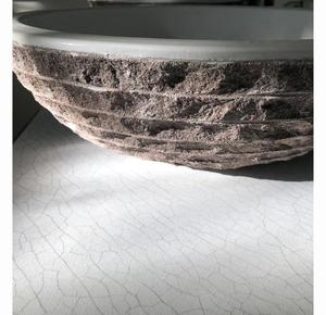 Lavabo Ovalado Moderno de Piedra de Río de Lujo con un Solo Orificio y Desagüe Ecológico para Hotel o Villa - Product Image 2
