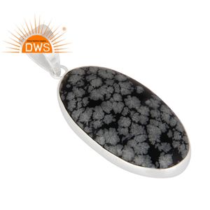 Colgante de piedras preciosas de obsidiana negra Natural de Plata de Ley 925 más vendido, joyería personalizada para mujer, regalo para ella - Product Image 2