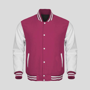 Chaqueta universitaria de cuero genuino y mezcla de lana para hombre, chaqueta de béisbol de algodón 100% para invierno de 2017 - Product Image 5