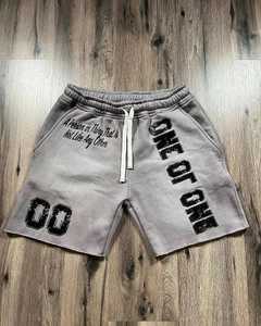 Custom Logo Vintage Cotton All Over <b>Men</b> Streetwear <b>Shorts</b> 3D Screen Puff Print Mesh <b>Shorts</b> America Europe Size <b>Shorts</b> for <b>Men</b> - Product Image 1
