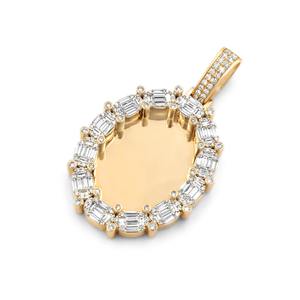 Haute demande classique unisexe 10K or blanc Photo pendentif diamant cultivé en laboratoire GIA certifié plaqué or pour cadeau disponible usine - Product Image 5