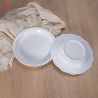 Ensemble de vaisselle écologique en gros, assiette carrée classique, durable, pour restaurant, fête, sans danger pour les aliments, en mélamine, personnalisable