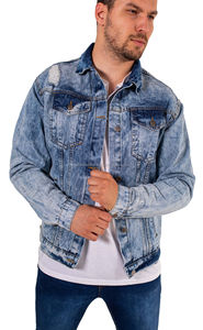 Veste en jean réversible en laine de haute qualité pour homme, fabrication en gros personnalisée, veste longue d'extérieur imperméable pour homme - Product Image 3