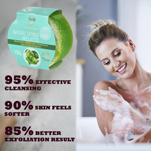 Savon Premium Mojito avec éponge, rafraîchissant, hydratant, exfoliant, de haute qualité, vente en gros, fabriqué en UE - Product Image 1