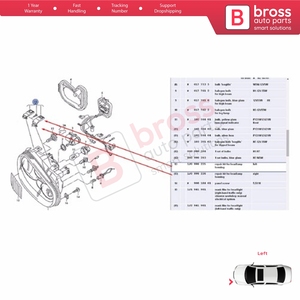 Soporte de Reparación para Faro Delantero BHL503, Juego de Soportes de Montaje, Lado Izquierdo, para Golf MK4 A4 1J HB Sedan Estate 1997-2006 1J0998225 - Product Image 4