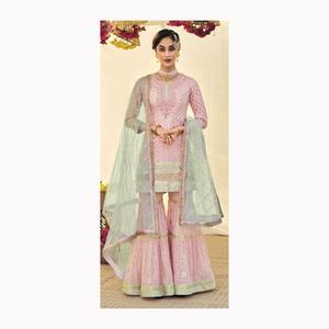 2024 superventas diseñador pakistaní colección de gasa 3 piezas de seda boda y fiesta vestido vestidos de novia - Product Image 1