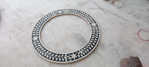 Espejo Ovalado Moderno Hecho a Mano con Acabado de Incrustaciones de Hueso, Decoración del Hogar, Espejo de Pared con Reflector de Vidrio Transparente, Tendencia Popular - Product Image 6