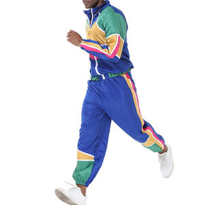 Survêtements d'entraînement de jogging personnalisés Survêtements en nylon pour hommes Logo personnalisé Jogger à fermeture éclair Ensemble 2 pièces Survêtements coupe-vent pour hommes - Product Image 3