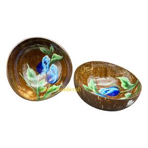 ชามกะลามะพร้าวแบบทำมือธรรมชาติเป็นมิตรกับสิ่งแวดล้อมชุดรับประทานอาหารออกแบบได้ตามต้องการทำจากเวียดนามสำหรับการค้า - Product Image 3