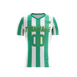 Camiseta de Fútbol Transpirable de Manga Corta de Alta Calidad 2025, 100% Poliéster, Logotipo Personalizado, Impresión por Sublimación, Servicio OEM al por Mayor - Product Image 1