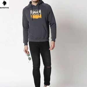 เสื้อฮู้ดสำหรับผู้ชายประดับพลอยเทียมมีซิปมีฮู้ดผ้าฝ้ายพิมพ์ลายสกรีนออกแบบได้ตามต้องการ - Product Image 3