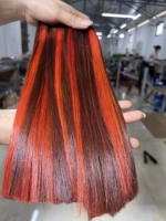 Vierges vietnamiennes pleines couleurs lâche vague profonde os droit mélange couleur Extensions de cheveux naturels Extensions de cheveux humains faisceaux