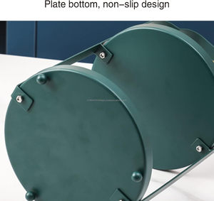 Customized Two Tier <b>Cake</b> <b>Stand</b> With Red Matte And Customized Color Along With Easy Grip Metal Knob In Deer Shape - Product Image 4
