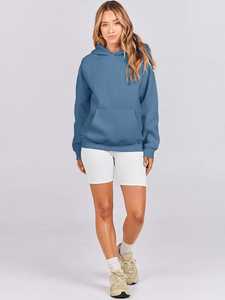 Sweat-shirts et pulls à capuche en polaire imprimés surdimensionnés pour femmes, automne-hiver, luxe, anti-boulochage, service OEM - Product Image 5