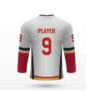 Vêtements de sport d'entraînement à séchage rapide et à manches longues Logo personnalisé et impression par sublimation d'équipe Maillot de hockey sur glace à bas prix pour hommes - Product Image 6