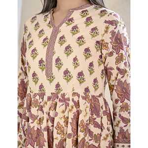 Vestido Largo de Algodón Estampado Color Malva, Estilo Casual Elegante y Hippie, Transpirable, Ideal para el Trabajo de Oficina, Fiestas de Cumpleaños - Product Image 2