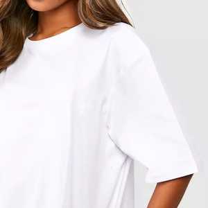 <b>White</b> Color Custom Cotton Drop Shoulder Tshirt Custom 275G <b>Heavyweight</b> Blank Streetwear Oversized Women <b>T</b> <b>Shirt</b> - Product Image 6