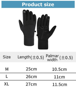 Gants de moto d'hiver unisexes durables à doigts entiers avec sangle de poignet réglable à paume renforcée et rembourrage absorbant les chocs - Product Image 6