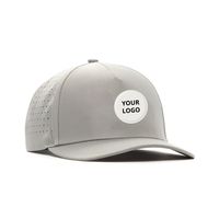 Gorra de Golf de 5 Paneles, Impermeable, Transpirable, de Alto Rendimiento, con Cinta de Costura Personalizada, Parche de Goma Perforado y Ajustable, Venta al Por Mayor de Fábrica