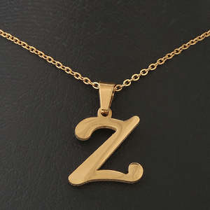 Women's Alphabetic <b>Locket</b> Set - Gold - Product Image 2