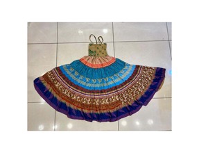 เดรสกระโปรงสองชั้นแบบเย็บต่อกันโบฮีเมียนเดรสเพื่อนเจ้าสาวพิมพ์ลายหรูหราสำหรับงานปาร์ตี้ฤดูร้อนระบายอากาศได้ - Product Image 5