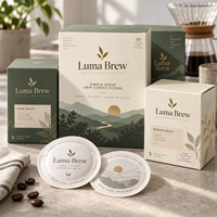 Emballage personnalisé AT PACK pour filtres à café de poche avec filtre à café individuel en papier pour une seule portion, solution d'emballage portable pour le café