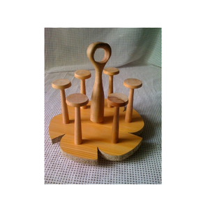 Porte-verre en bois fait à la main décor d'hôtel d'aspect design pour accessoires de mariage et de fête produit de qualité supérieure - Product Image 3