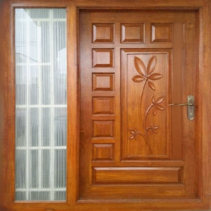 Porte d'entrée en bois massif Golden Aero GA-43S avec panneau latéral en verre, design moderne, porte extérieure - Product Image 2