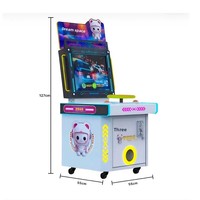 Machine d'arcade familiale multi-jeux à monnayeur, avec interface en anglais, éclairage LED clignotant et boîtier métallique renforcé pour usage intérieur