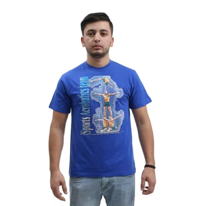 Camiseta de Algodón 100% Personalizada para Hombre, Diseño Estampado Sólido, Estilo Casual con Cuello Redondo, Manga Corta, Corte Regular, Secado Rápido y Transpirable - Product Image 1