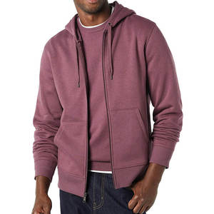 Sudaderas con capucha al por mayor, lisas, esenciales, con capucha de piel sintética, corte holgado, logotipo personalizado, serigrafía, las más vendidas, con efecto descolorido por el sol, con cremallera, para hombre - Product Image 1