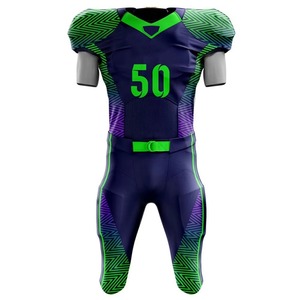 Les meilleurs ensembles d'uniformes de football américain de haute qualité entièrement personnalisés avec manches courtes et logo imprimé - Product Image 2