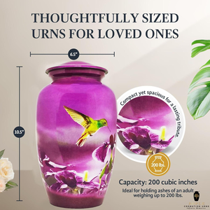 Cremation Urns Aluminum <b>Memorial</b> Urns <b>Keepsake</b> (3 cu in) & Adult Size (220 cu in) Leakproof Engravable Home <b>Memorial</b> Display - Product Image 2