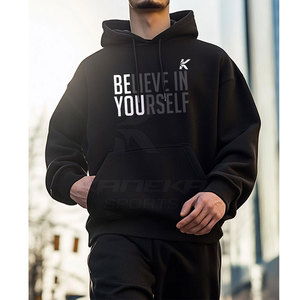 Sweat à capuche oversize basique, coupe classique, en polaire douce, uni, décontracté, pour l'extérieur, streetwear, confort hivernal, usage quotidien - Product Image 5
