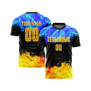 เสื้อฟุตบอล100% ผ้าโพลีเอสเตอร์เสื้อฟุตบอลสโมสรเสื้อเจอร์ซีย์ทีมแห้งเร็วพิมพ์โลโก้แบบกำหนดเอง - Product Image 4