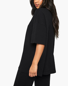 Wholesale Affordable Price Fashionable 100% Cotton Lightweight <b>Women</b> O Neck <b>T</b> <b>Shirts</b> Drop Shoulder Breathable Tee <b>Shirt</b> - Product Image 4