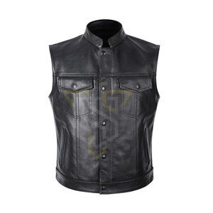Chaleco de motorista de cuero de invierno para hombre más vendido, transpirable, diseño único, tela de poliéster, estampado de logotipo personalizado, MOQ bajo, 20 piezas - Product Image 1