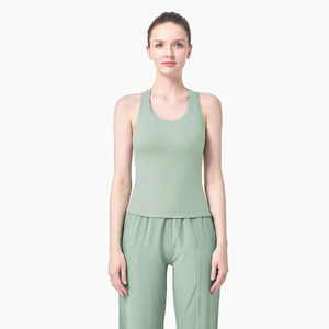 Camiseta Deportiva de Algodón para Mujer, Premium OEM, Transpirable, de Secado Rápido, Ecológica, Ligera, para Fitness, Yoga y Entrenamiento, sin Mangas - Product Image 3