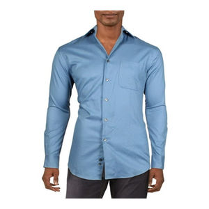 Camicia da Uomo Calvin Klein in Cotone a Maniche Lunghe con Bottoni, Vestibilità Regolare, Blu - Taglia 15X32-33 - Product Image 2