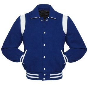 Chaquetas de béisbol informales de alta calidad para hombre, diseño personalizado Letterman con mangas de cuero de invierno calentadas, recién llegado - Product Image 5
