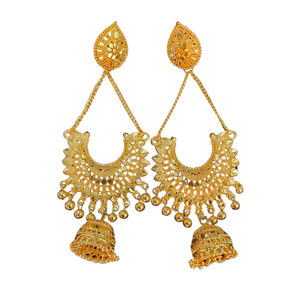Lowest Prices Traditional Designed <b>Earrings</b> Set with 22CT Gold Plated Jhumka <b>Earrings</b> Jewelry for Women Wear by Exporters - Product Image 1