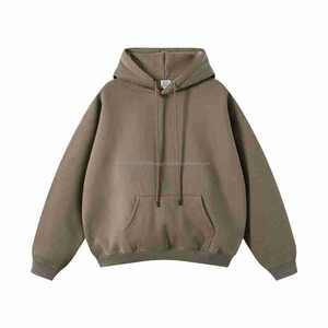 High Quality <b>Autumn</b> and Winter Solid Hoodie Custom Logo Streetwear Men Hoodie Blank Oversized Men's Hoodies - Product Image 4