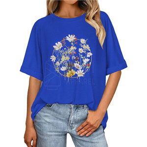 เสื้อยืดโอเวอร์ไซส์ผู้หญิงไซส์ใหญ่ ผ้าฝ้าย 100% ระบายอากาศ แห้งเร็ว แขนสั้น ใส่สบาย รุ่นใหม่ล่าสุด - Product Image 1