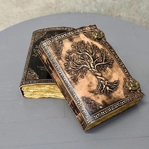 A5 diario in pelle <span class=keywords><strong>albero</strong></span> <span class=keywords><strong>della</strong></span> <span class=keywords><strong>vita</strong></span> in pura pelle 200 pagine Vintage a prova di perdite diario personalizzato 2 colori