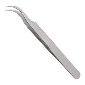 Pince à épiler professionnelle de haute précision en acier inoxydable anti-magnétique avec poignée confortable, pointe lisse, longueur mate - Product Image 1
