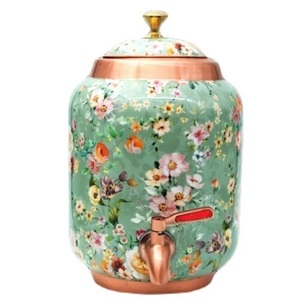 Distributeur d'eau en cuivre pur imprimé pour la maison hôtel et restaurant avantages pour la santé en cuivre verres de fête - Product Image 6